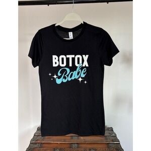 Botox Babe Graphic Tee Black Short Sleeve Shirt Small